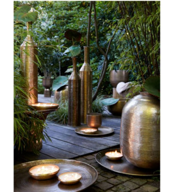 Vaso decorativo metallo oro antico Ø45x46cm - Light & Living - Nardini Forniture
