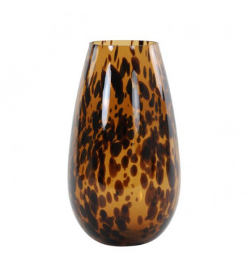 Vaso in vetro marrone e nero Ø23x40cm - Light & Living - Nardini Forniture