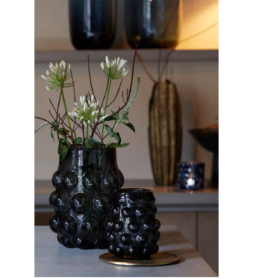 Vaso in vetro nero Ø24x30cm - Light & Living - Nardini Forniture