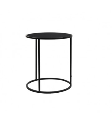 Black matt glass table Ø40x45cm - Light & Living - Nardini Forniture