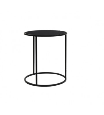 Tavolino in vetro nero opaco Ø40x45cm - Light & Living - Nardini Forniture
