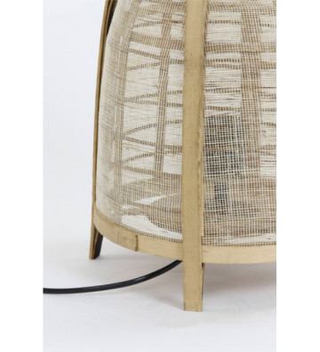 Table lamp in linen and bamboo Ø27x42cm - Light & Living - Nardini Forniture