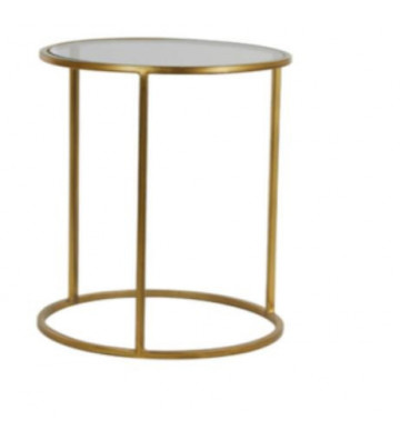 Silver and gold glass table Ø50x52 cm - Light & Living - Nardini Forniture