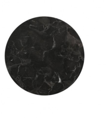 Tavolino con appoggio in marmo nero Ø75x46cm - Light & Living - Nardini Forniture