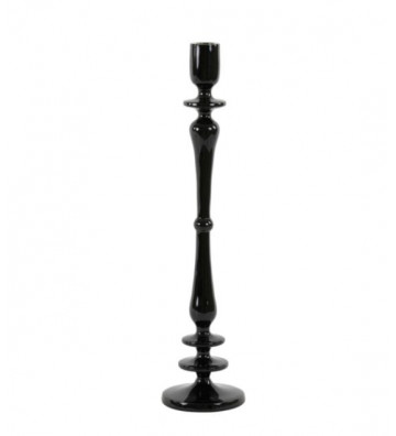 Shiny black candle holder Ø10x45cm - Light & Living - Nardini Forniture