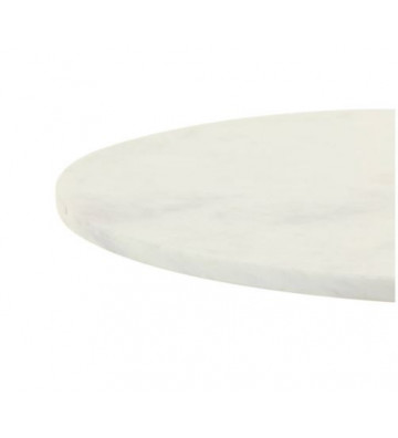 Tavolino marmo bianco e bronzo antico Ø48x53cm - Light & Living - Nardini Forniture