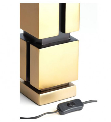 Base lampada oro e nero opaco 11x11x68cm - Light & Living - Nardini Forniture