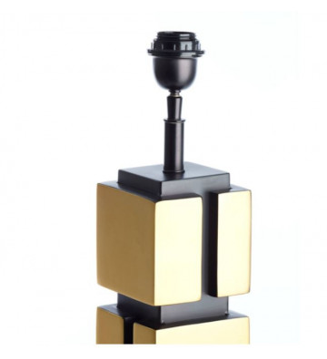 Base lampada oro e nero opaco 11x11x68cm - Light & Living - Nardini Forniture