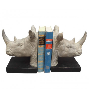 Stopbooks with rhino heads 20x17x34cm - Chehoma - Nardini Forniture