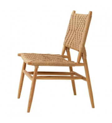 Laroc outdoor dining chair in teak and weaving - eichholtz - nardini supplies