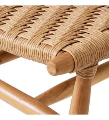 Laroc outdoor dining chair in teak and weaving - eichholtz - nardini supplies