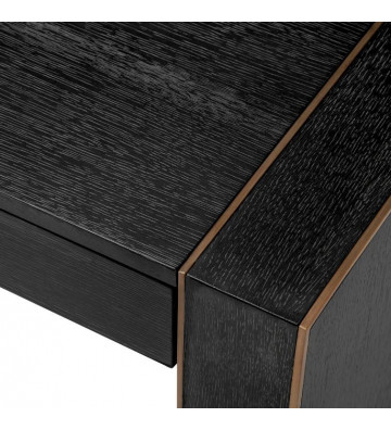Anthracite grey oak desk with bronze finish - Eichholtz - Nardini Forniture