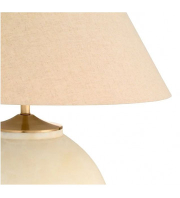 Lampada da tavolo in ceramica e paralume in lino - Eichholtz - Nardini Forniture