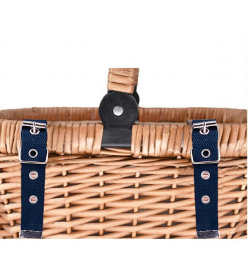 Insulated wicker basket woven with blue fabric - Les Jardins de la Comtesse - Nardini Forniture