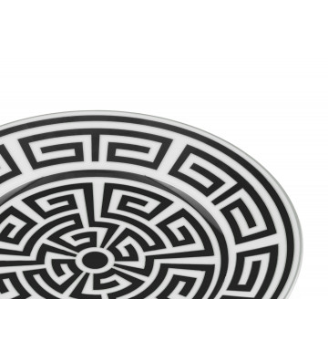 Black labyrinth dessert porcelain plate - Richard Ginori - no supplies