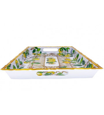 Capri melamine tray with handles 50x36x5cm - Les Jardins de la Comtesse - Nardini Forniture