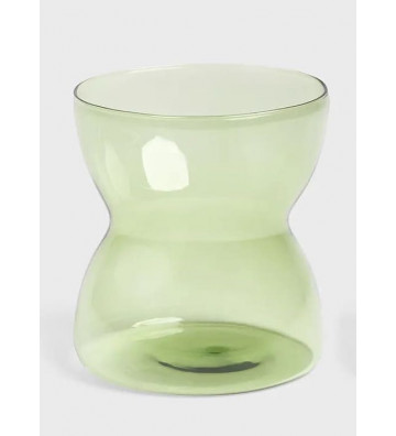 Irregular green glass water glass - nardini supplies