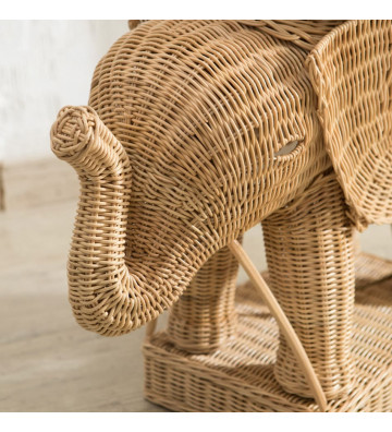 Side table in rattan a forma di Elefante h55 cm - nardini forniture