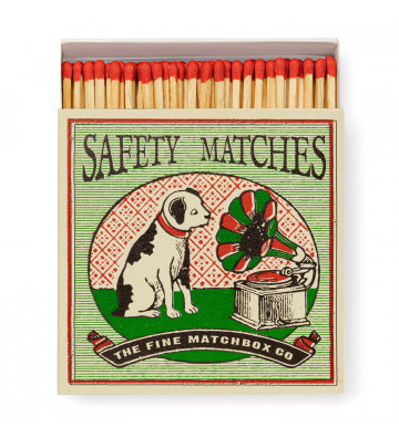 Box of matches "Dog and Gramaphone" 110mm - The Archivist - Nardini Forniture