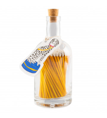Glass bottle matches "Dalmatian" 100mm - The Archivist - Nardini Forniture