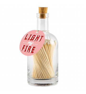 Fiammiferi in bottiglia di vetro "Light My Fire" 100mm - The Archivist - Nardini Forniture