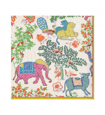 Set 20 dining tablecloths Le Jardin De Mysore - Caspari - Nardini Forniture