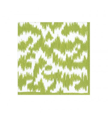 Set 20 tovaglioli in carta da cocktail fantasia verde - Caspari - Nardini Forniture