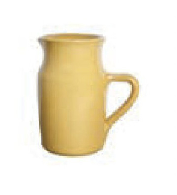 Lattiera in ceramica gialla