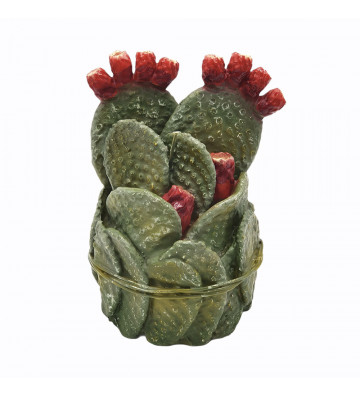 Candle shaped as a composition large leaves cactus h 20cm - nardini supplies