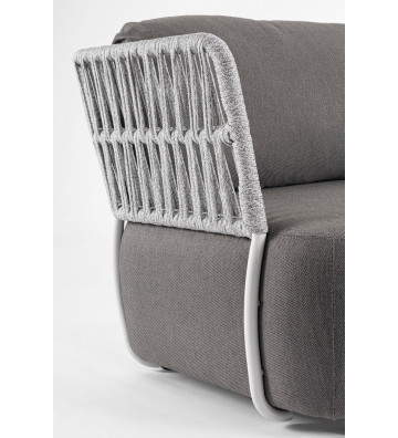 Armchair with rope braid and seat with padding - Lace - Nardini Forniture