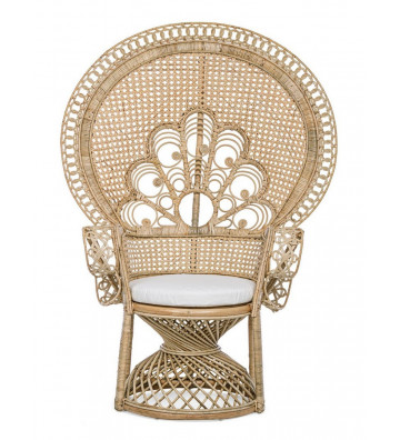 Poltrona in rattan con intreccio in midollino H148cm - Bizzotto - Nardini Forniture