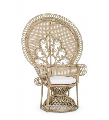 Poltrona in rattan con intreccio in midollino H148cm - Bizzotto - Nardini Forniture