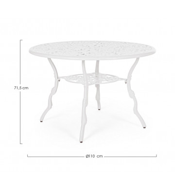 Tavolo in alluminio bianco semi lucido - Bizzotto - Nardini Forniture