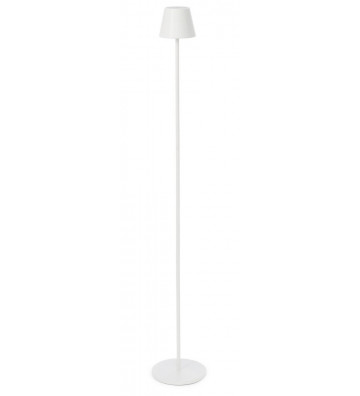 White steel and led lamp Ø17 h115 cm - Bizzotto - Nardini Forniture