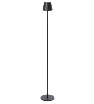 Black steel plate and led lamp Ø17 h115cm - Bizzotto - Nardini Forniture