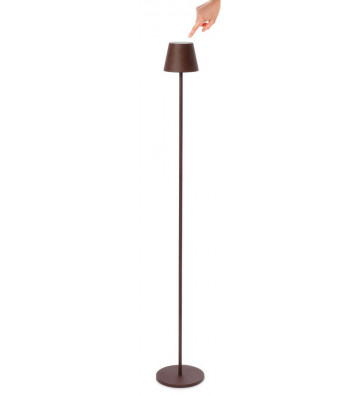 Brown steel and led lamp Ø17 h115cm - Bizzotto - Nardini Forniture