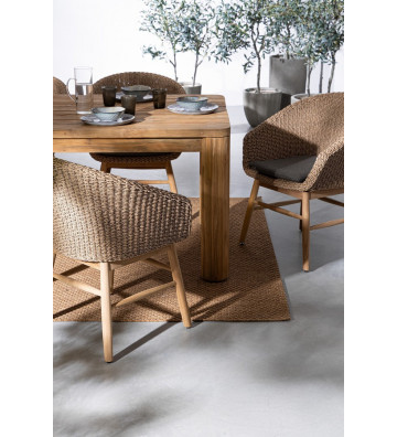 Rectangular table in recycled teak wood - Bizzotto - Nardini Forniture