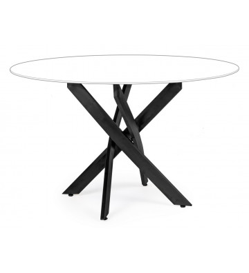Base tavolo in acciaio verniciato nero - Bizzotto - Nardini Forniture