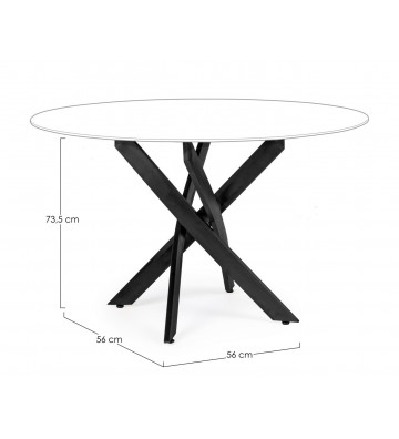Black painted steel table base - Lace - Nardini Forniture