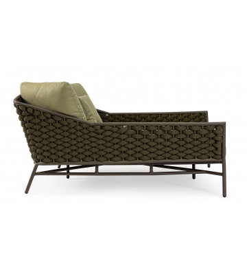 Daybed olive green with drawstring cords and removable cushions - Nipple - Nardini Forniture