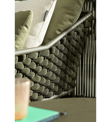 Daybed olive green with drawstring cords and removable cushions - Nipple - Nardini Forniture