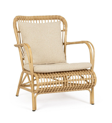 Rattan armchair and removable cushions - Nipple - Nardini Forniture