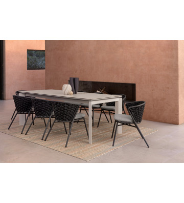 Tavolo rettangolare bianco  allungabile con piano in ceramica - Bizzotto - Nardini Forniture