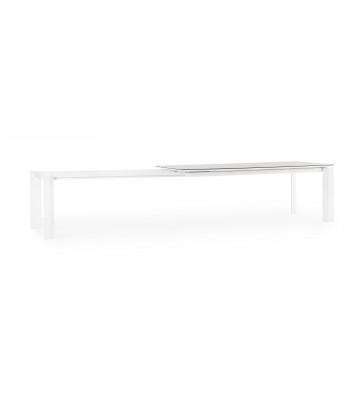 Tavolo rettangolare bianco allungabile con piano in ceramica - Bizzotto - Nardini Forniture