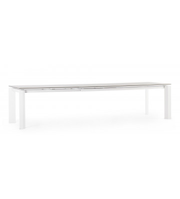 Rectangular white extendable table with ceramic top - Bizzotto - Nardini Forniture