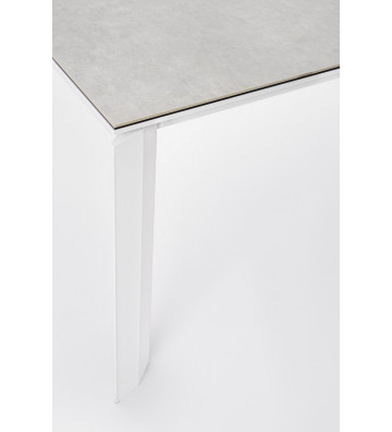 Tavolo rettangolare bianco 
 allungabile con piano in ceramica - Bizzotto - Nardini Forniture