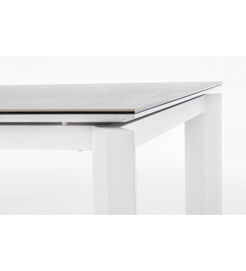Rectangular white extendable table with ceramic top - Bizzotto - Nardini Forniture