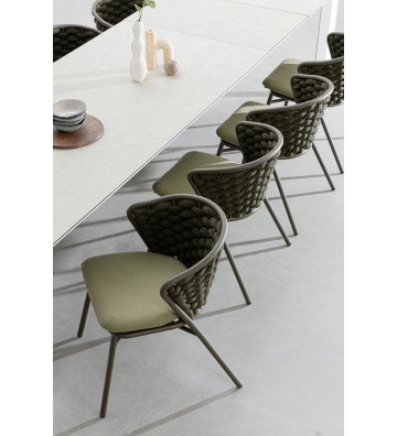Tavolo rettangolare bianco 
 allungabile con piano in ceramica - Bizzotto - Nardini Forniture