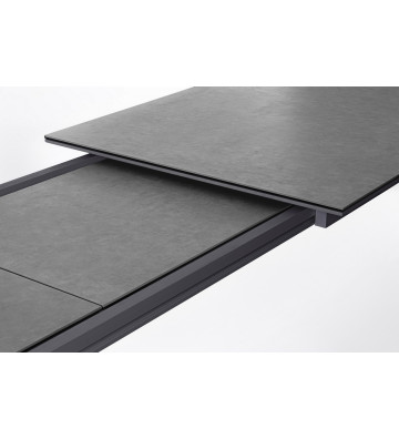 Tavolo rettangolare nero allungabile con piano in ceramica - Bizzotto - Nardini Forniture