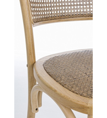 Natural helmet and rattan wooden chair - Lace - Nardini Forniture